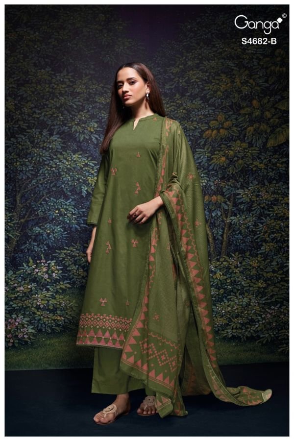 Ganga Fashion Ivaera S4682 Cotton Ladies Suit S4682-B
