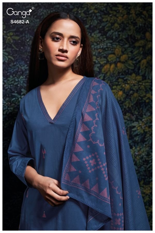 Ganga Fashion Ivaera S4682 Cotton Ladies Suit S4682-A