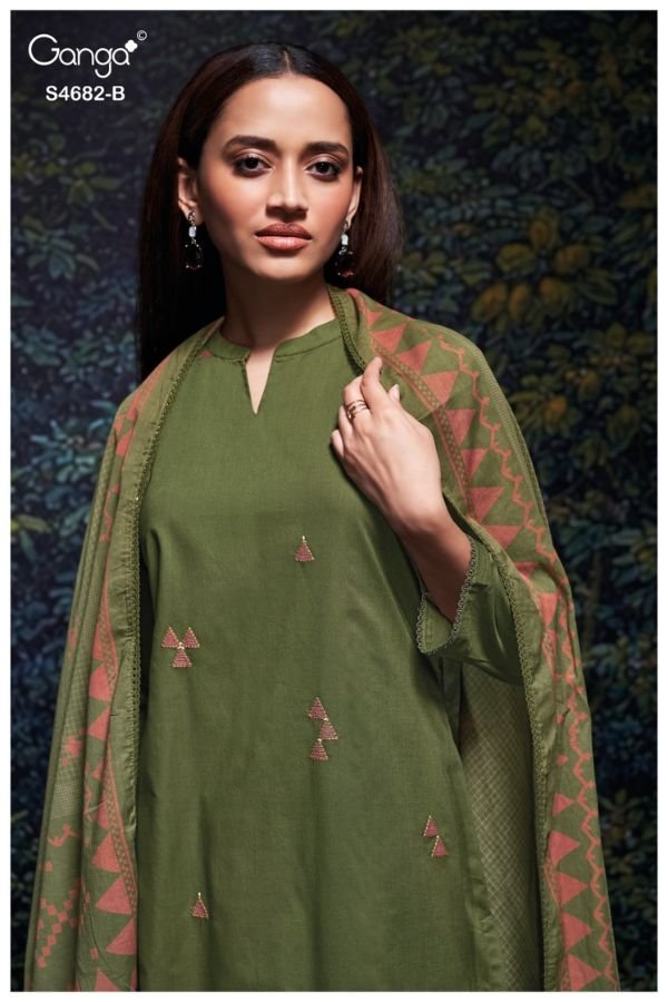 Ganga Fashion Ivaera S4682 Cotton Ladies Suit S4682-B