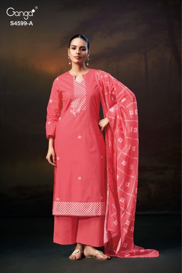 Ganga Fashion Iylae S4599 Premium Cotton Ladies Suit S4599-A