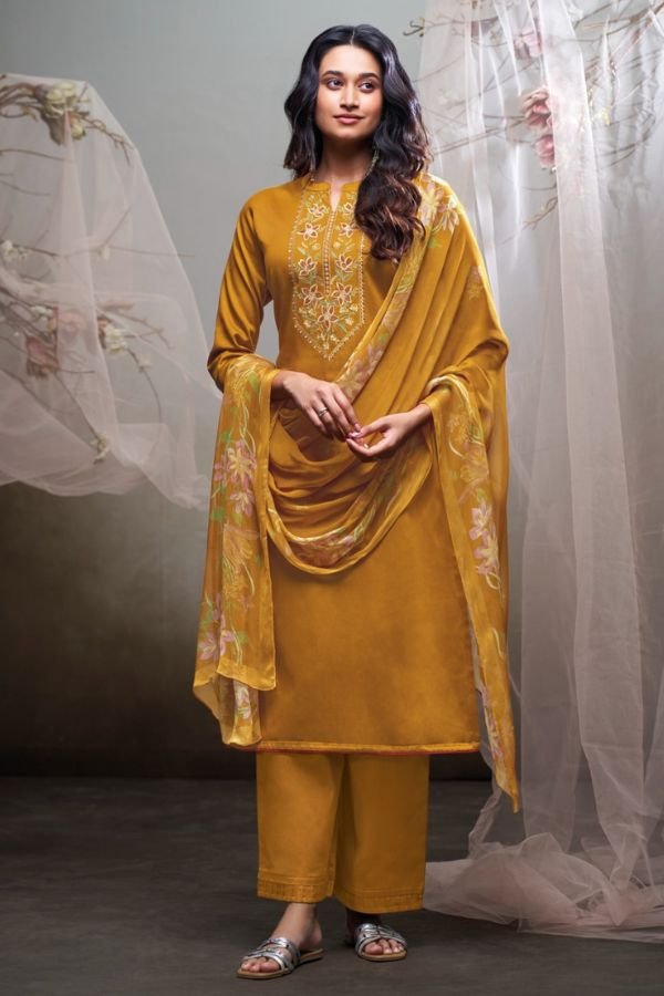 Ganga Fashion Izyra S4062 Cotton Satin Ladies Suit S4062-A