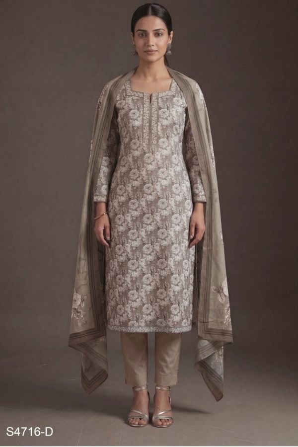 Ganga Fashion Jemma S4716 Cotton Ladies Suit S4716-D