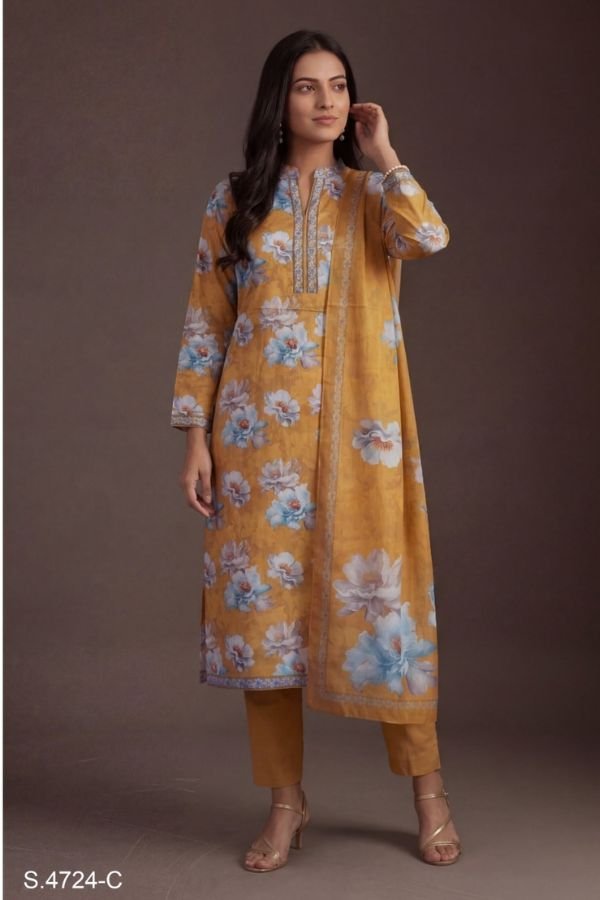 Ganga Fashion Jimena S4724 Premium Cotton Suit S4724-C