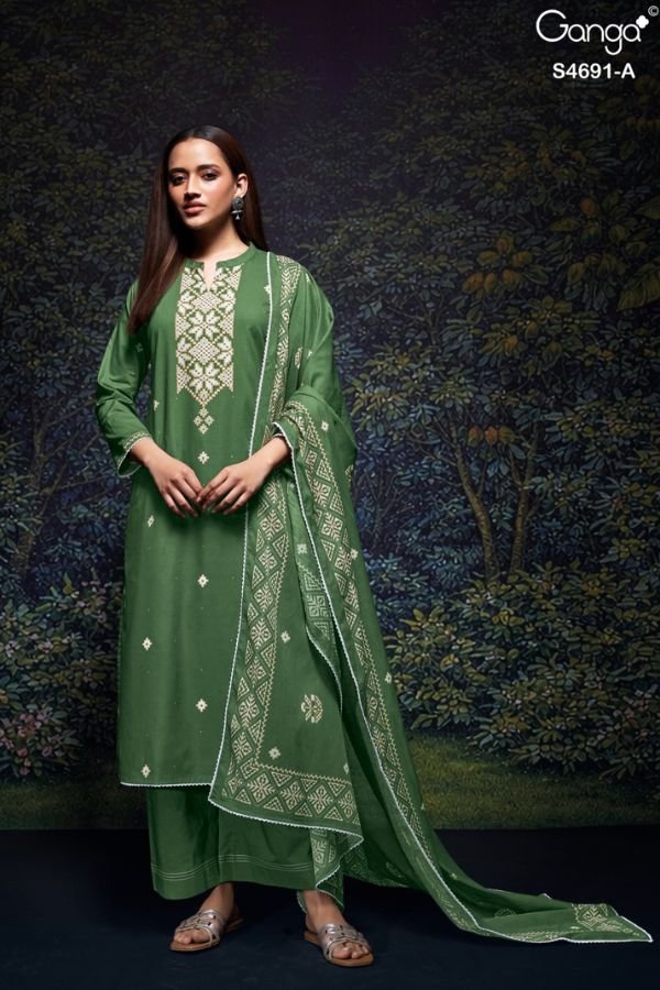 Ganga Fashion Juvira S4691 Premium Cotton Suit S4691-A