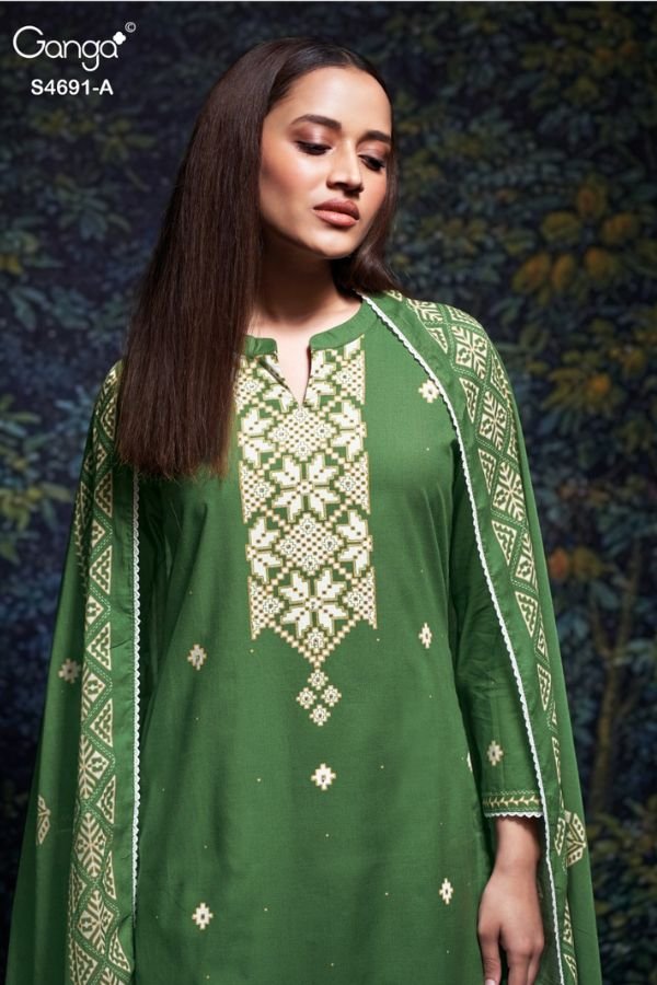 Ganga Fashion Juvira S4691 Premium Cotton Suit S4691-A