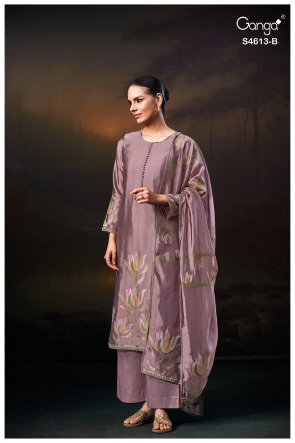 Ganga Fashion Kezra S4613 Silk Ladies Suit S4613-B