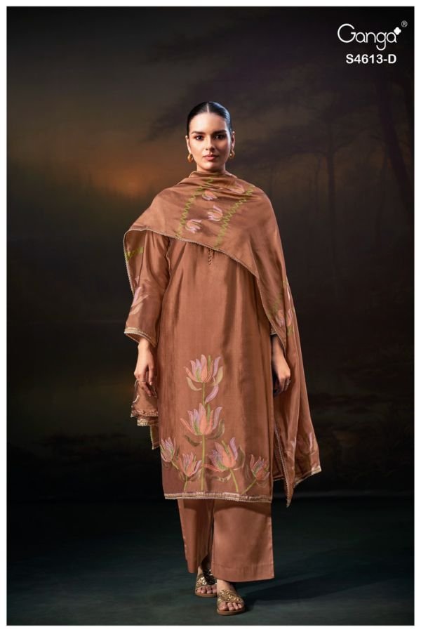 Ganga Fashion Kezra S4613 Silk Ladies Suit S4613-D