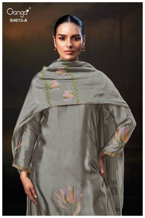 Ganga Fashion Kezra S4613 Silk Ladies Suit S4613-A