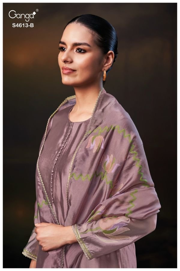 Ganga Fashion Kezra S4613 Silk Ladies Suit S4613-B