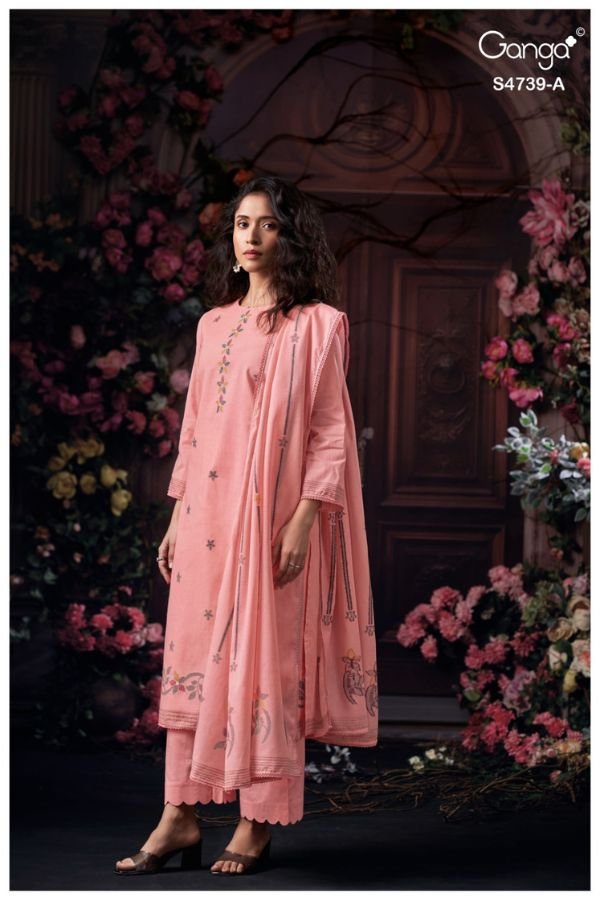 Ganga Fashion Kivana S4739 Cotton Ladies Suit S4739-A