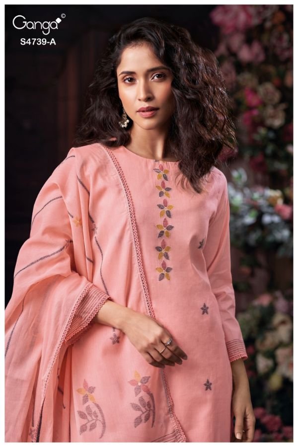 Ganga Fashion Kivana S4739 Cotton Ladies Suit S4739-A