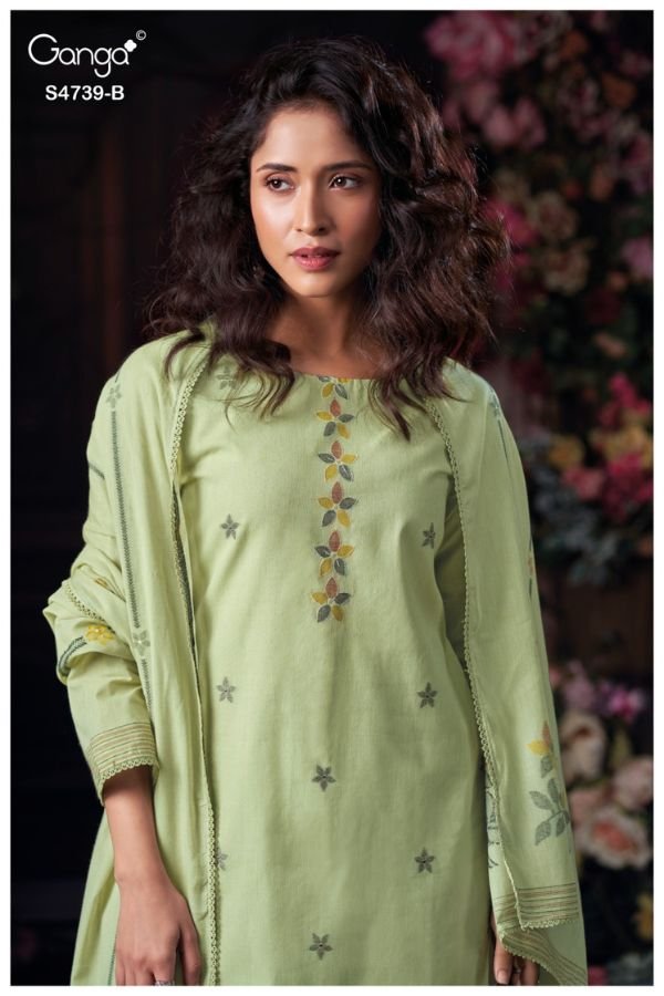 Ganga Fashion Kivana S4739 Cotton Ladies Suit S4739-B