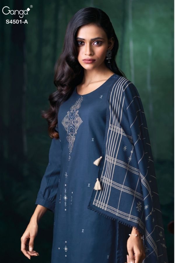 Ganga Fashion Kruzie S4501 Ladies Suit S4501-A