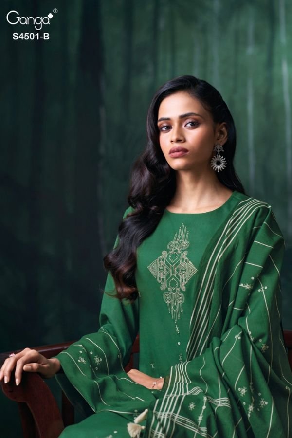 Ganga Fashion Kruzie S4501 Ladies Suit S4501-B