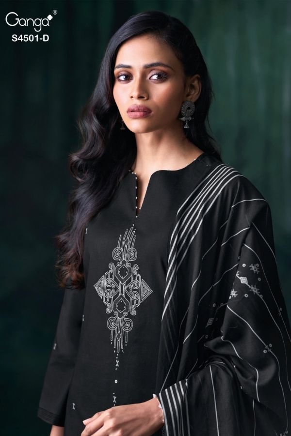 Ganga Fashion Kruzie S4501 Ladies Suit S4501-D