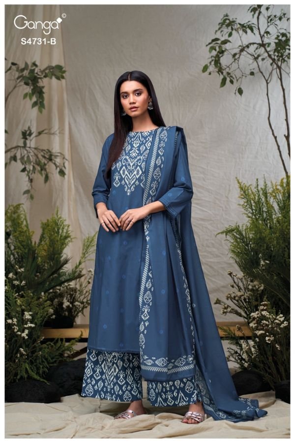 Ganga Fashion Lakshika S4731 Cotton Ladies Suit S4731-B