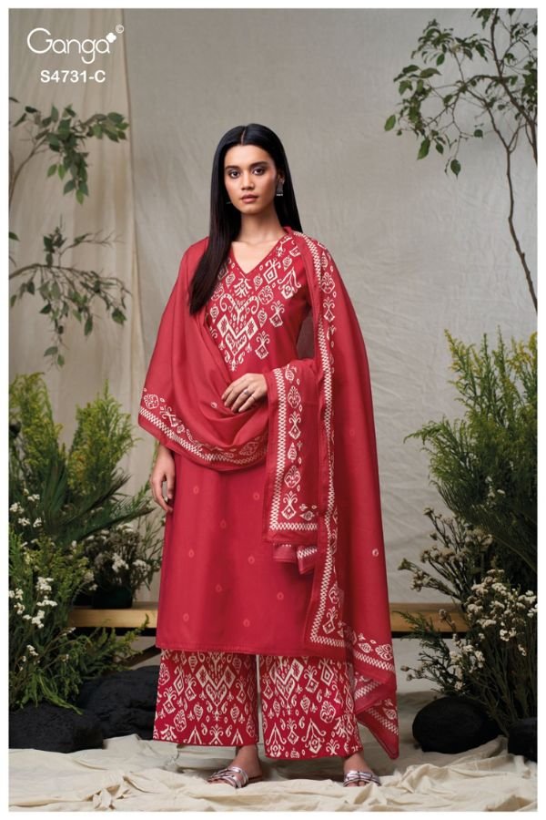 Ganga Fashion Lakshika S4731 Cotton Ladies Suit S4731-C