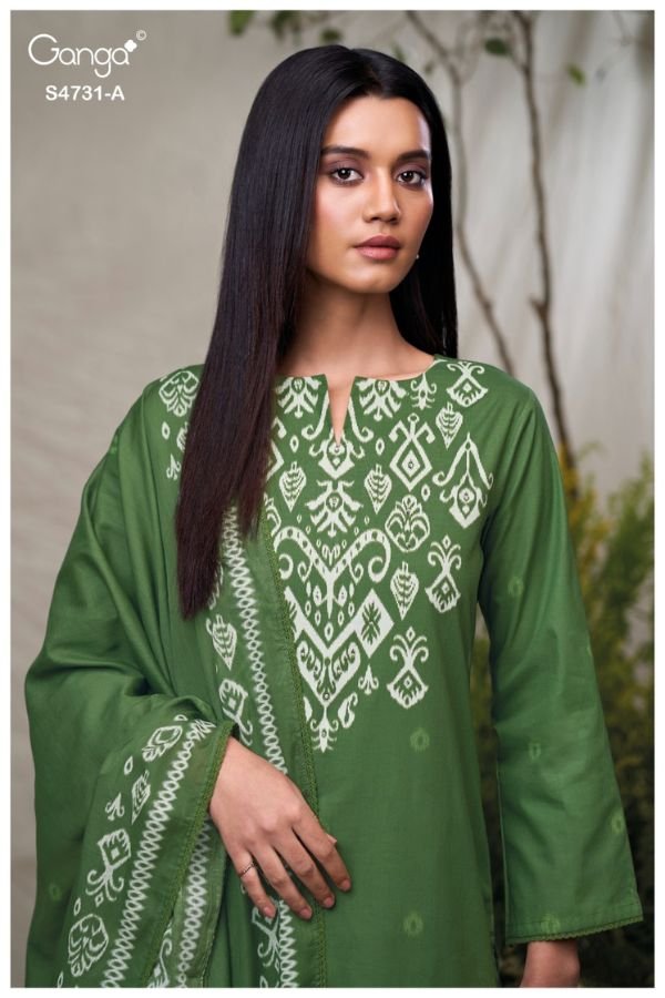 Ganga Fashion Lakshika S4731 Cotton Ladies Suit S4731-A