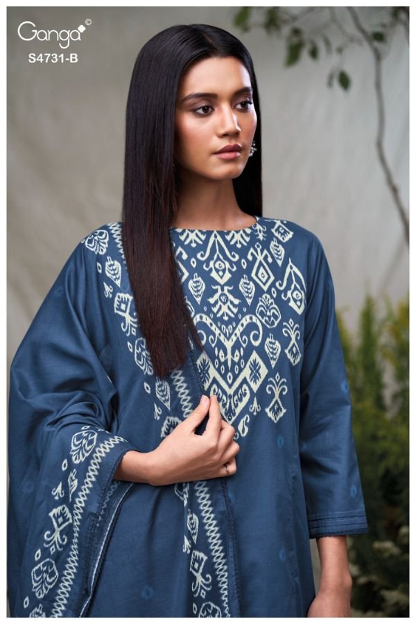 Ganga Fashion Lakshika S4731 Cotton Ladies Suit S4731-B