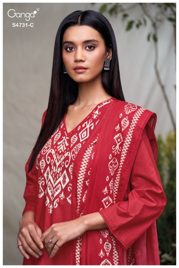 Ganga Fashion Lakshika S4731 Cotton Ladies Suit S4731-C