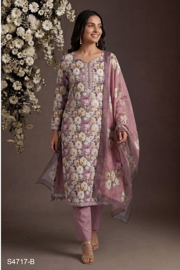 Ganga Fashion Layla S4717 Premium Cotton Suit S4717-B