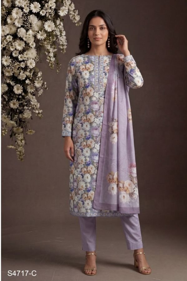 Ganga Fashion Layla S4717 Premium Cotton Suit S4717-C
