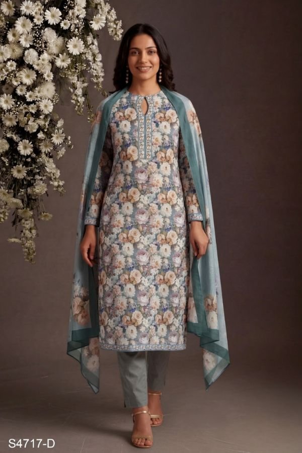 Ganga Fashion Layla S4717 Premium Cotton Suit S4717-D