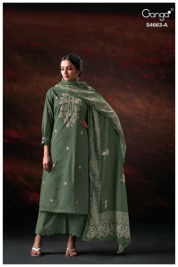 Ganga Fashion Liyara S4663 Cotton Ladies Suit S4663-A