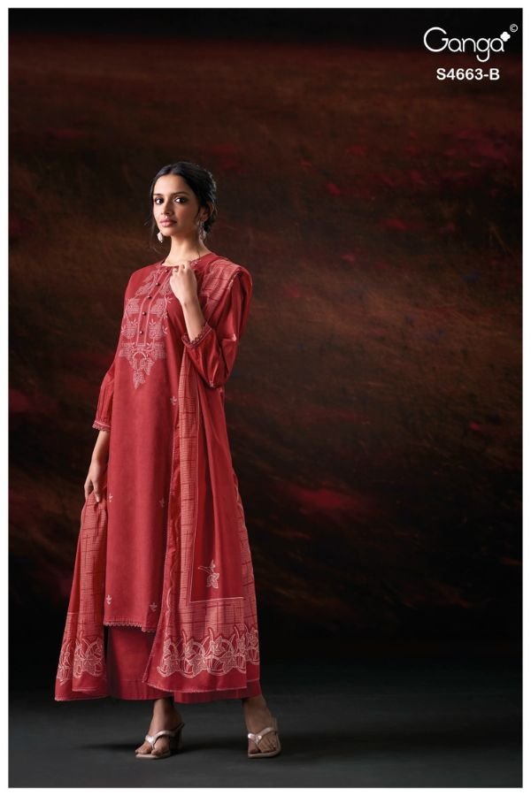 Ganga Fashion Liyara S4663 Cotton Ladies Suit S4663-B
