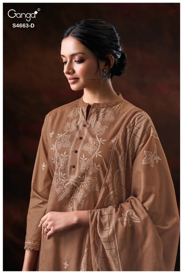 Ganga Fashion Liyara S4663 Cotton Ladies Suit S4663-D