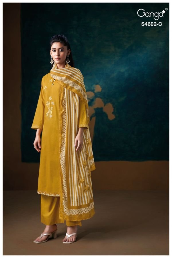Ganga Fashion Lylira S4602 Premium Cotton Suit S4602-C