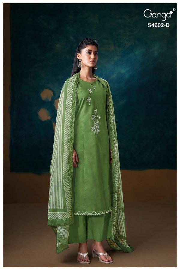 Ganga Fashion Lylira S4602 Premium Cotton Suit S4602-D