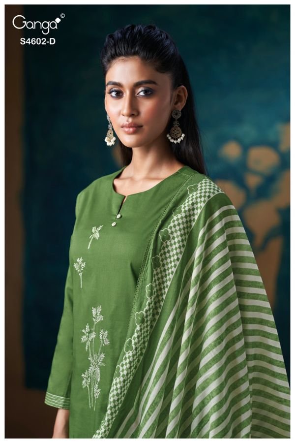 Ganga Fashion Lylira S4602 Premium Cotton Suit S4602-D