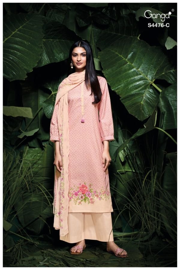 Ganga Fashion Manika S4476 Cotton Ladies Suit S4476-C