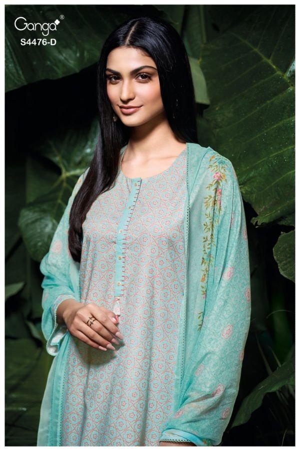 Ganga Fashion Manika S4476 Cotton Ladies Suit S4476-D