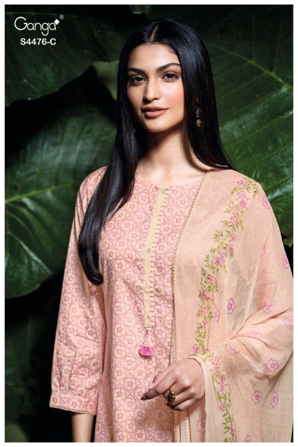 Ganga Fashion Manika S4476 Cotton Ladies Suit S4476-C