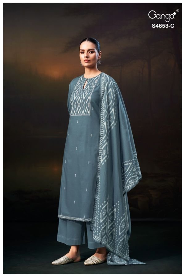 Ganga Fashion Mehrin S4653 Cotton Ladies Suit S4653-C