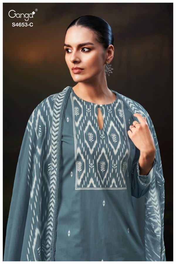 Ganga Fashion Mehrin S4653 Cotton Ladies Suit S4653-C