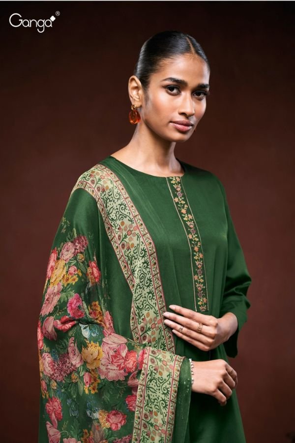 Ganga Fashion Mikenna S3238 Cotton Silk Ladies Suit S3238-A