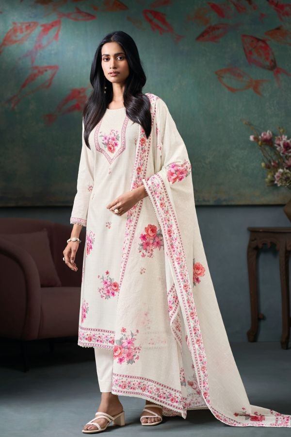 Ganga Fashion Moh Cotton Ladies Suit 2316