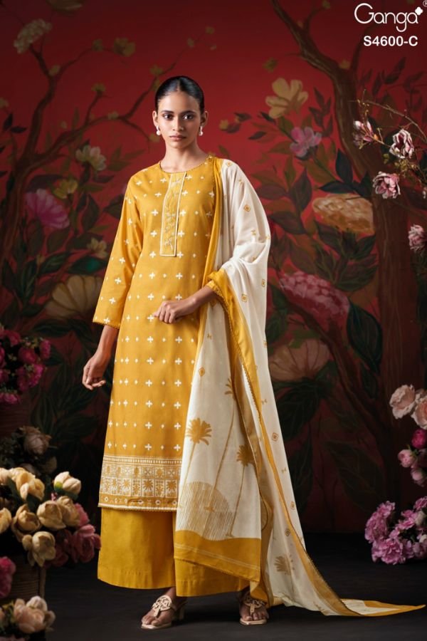 Ganga Fashion Mysael S4600 Cotton Ladies Suit S4600-C