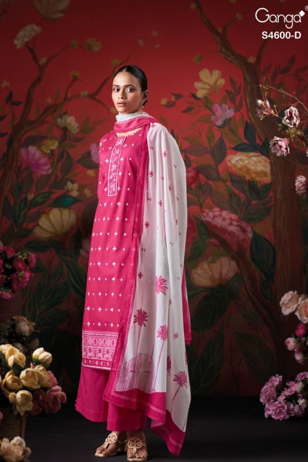 Ganga Fashion Mysael S4600 Cotton Ladies Suit S4600-D