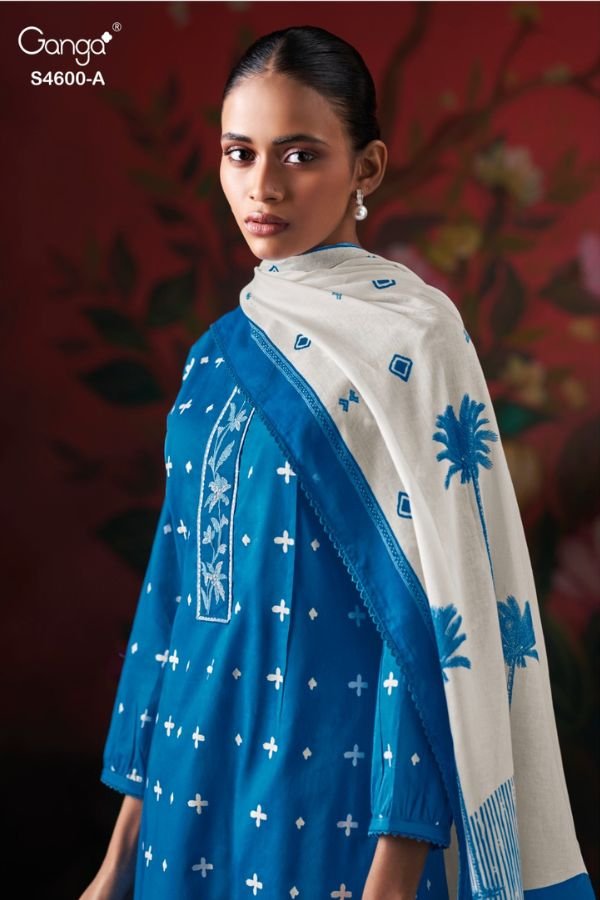 Ganga Fashion Mysael S4600 Cotton Ladies Suit S4600-A
