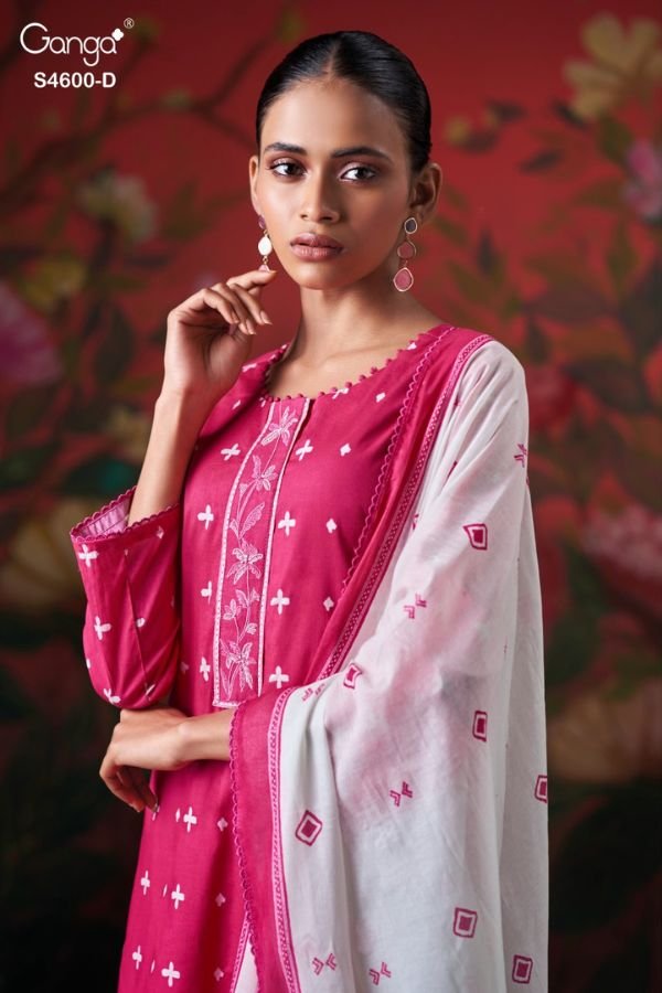 Ganga Fashion Mysael S4600 Cotton Ladies Suit S4600-D