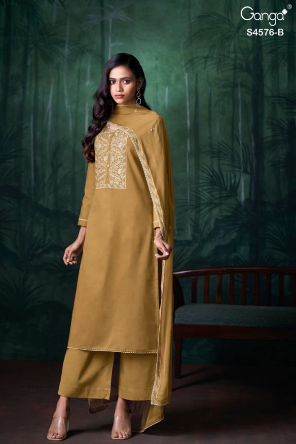 Ganga Fashion Nynara S4576 Premium Cotton Suit S4576-B