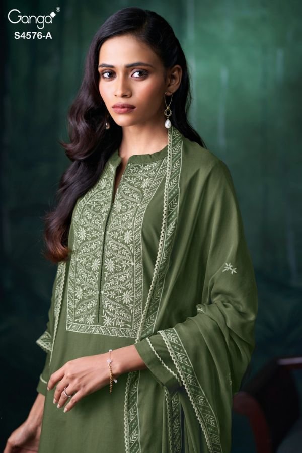 Ganga Fashion Nynara S4576 Premium Cotton Suit S4576-A