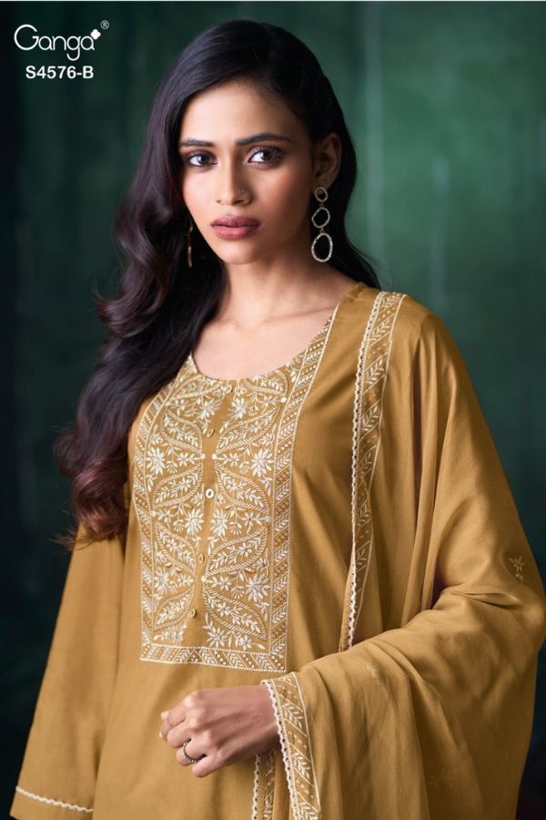 Ganga Fashion Nynara S4576 Premium Cotton Suit S4576-B