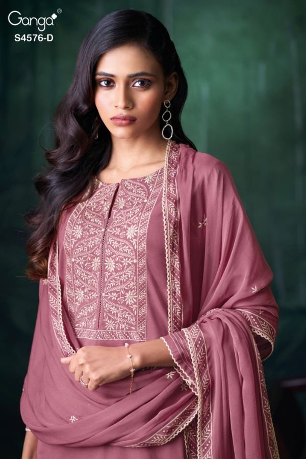Ganga Fashion Nynara S4576 Premium Cotton Suit S4576-D
