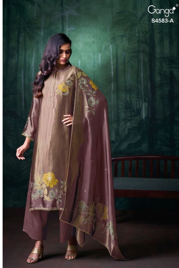 Ganga Fashion Rostha S4583 Silk Ladies Suit S4583-A