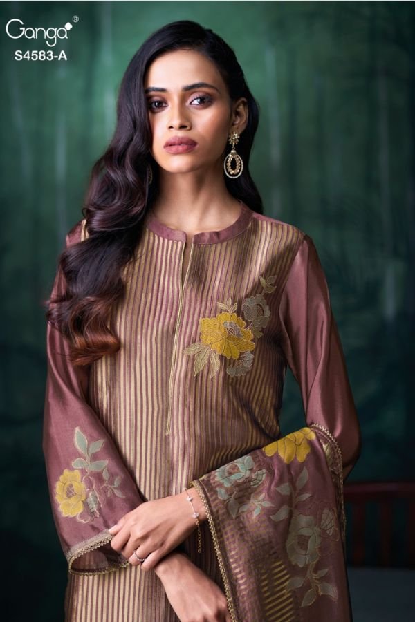 Ganga Fashion Rostha S4583 Silk Ladies Suit S4583-A